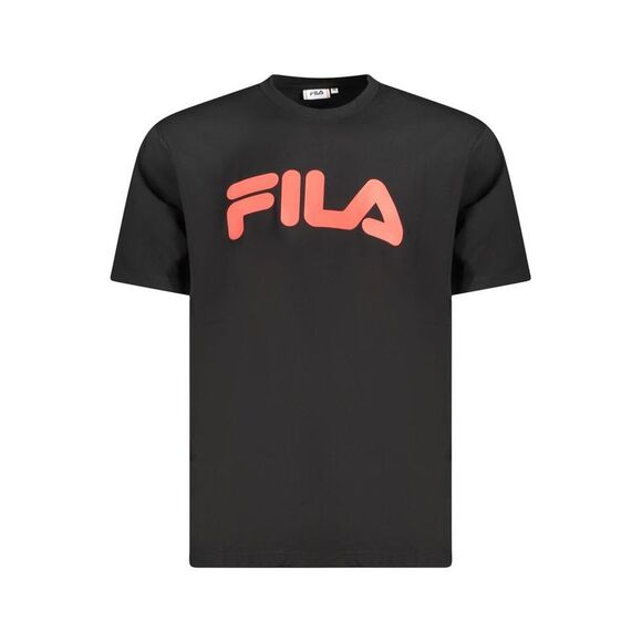 Fila Cursive Logo Tee Short Sleeve Tee Men Black T-Shirts